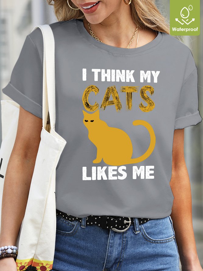 Waterproof, Oilproof And Stainproof Loose Cat T-Shirt