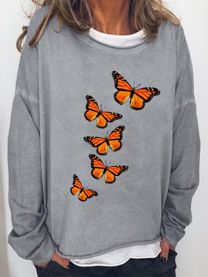 Butterfly Print Women's Sweatshirts