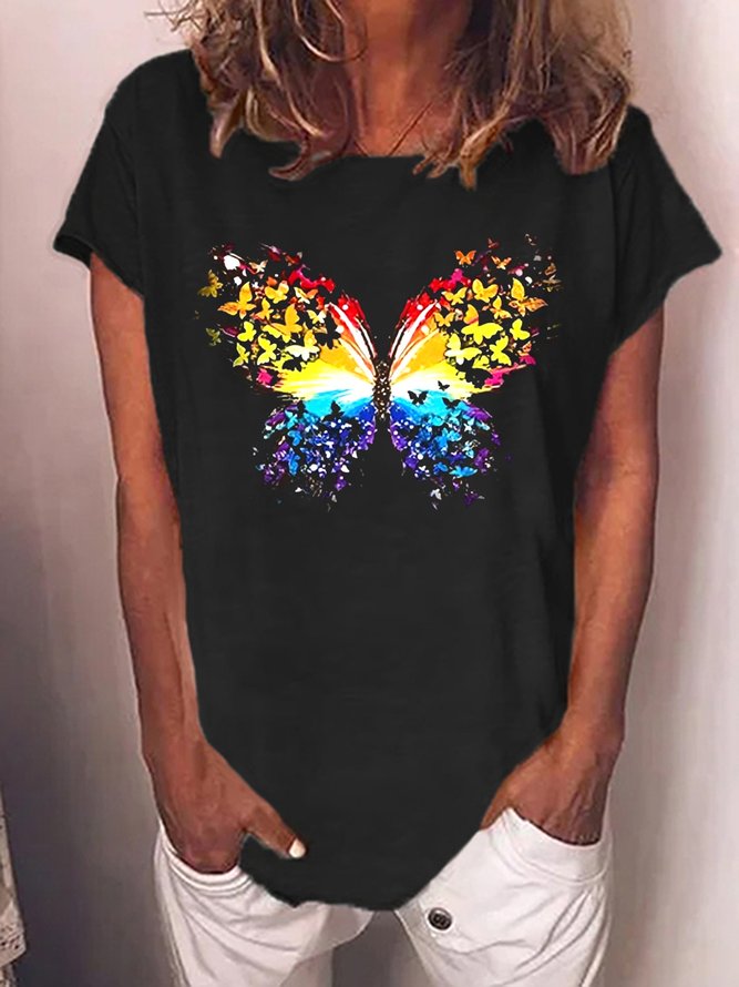 Butterfly Print Women's T-Shirt
