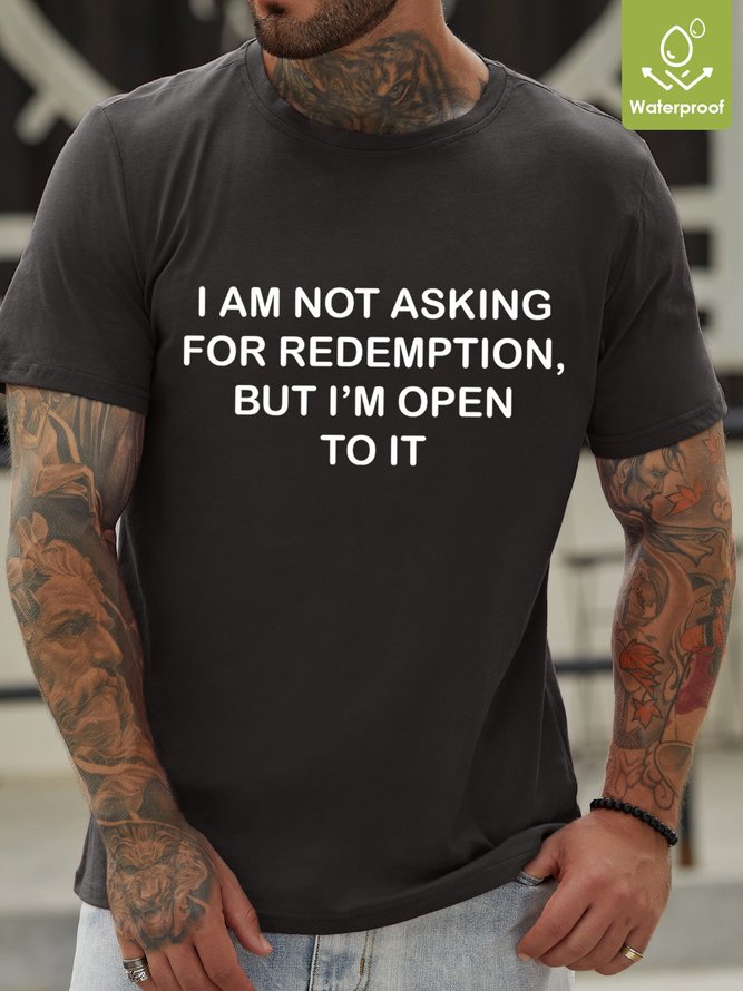 Lilicloth X I'm Not Asking For Redemption Waterproof Oilproof Stainproof Fabric Men‘s T-Shirt