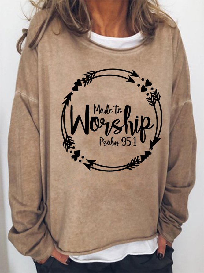 Made To Workship Psalm 95:1 Women's Sweatshirts