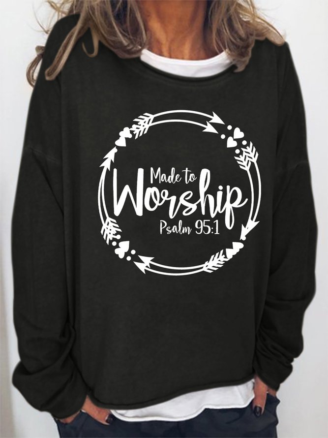 Made To Workship Psalm 95:1 Women's Sweatshirts