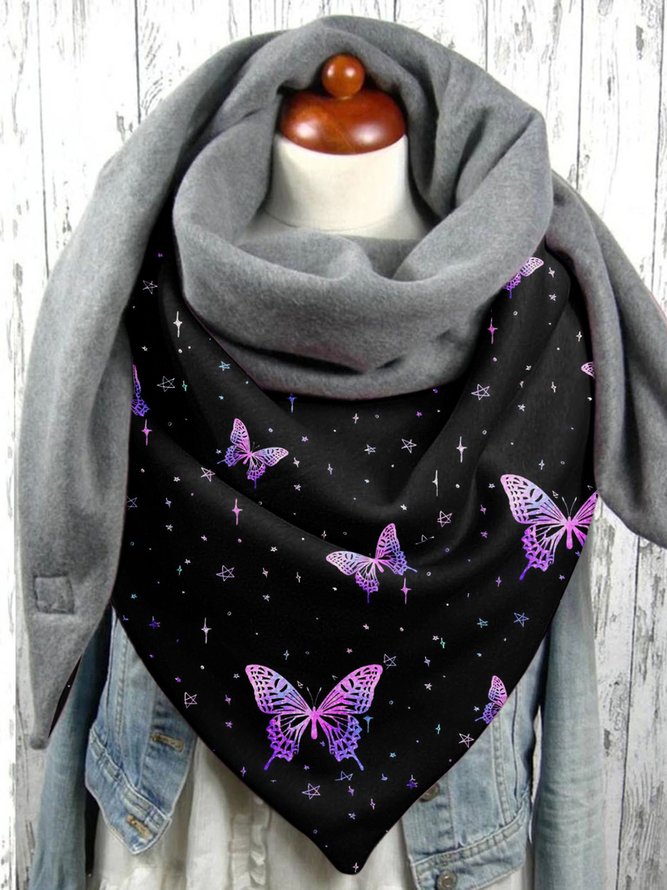 Casual All Season Butterfly Windproof Commuting Best Sell Polyester Cotton Scarf Regular Scarf for Women