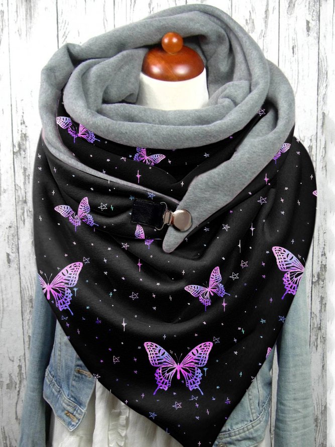 Casual All Season Butterfly Windproof Commuting Best Sell Polyester Cotton Scarf Regular Scarf for Women