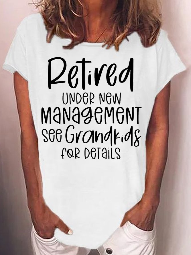 Womens I'm Not Retired I'm A Professional Grandma Letters T-Shirt