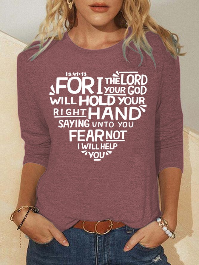For I The Lord Your God Will Hold Your Right Hand Women's Long Sleeve T-Shirt