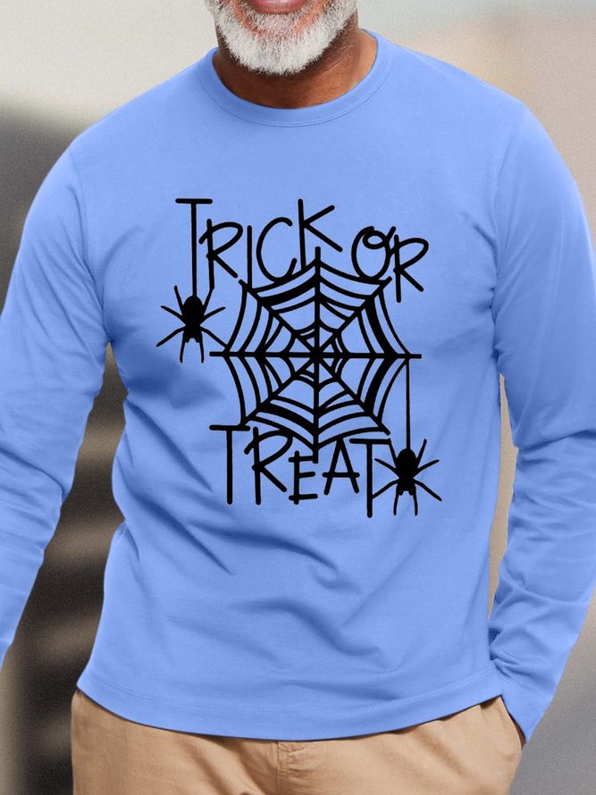 Men Trick Or Treat Spider Halloween T-Shirt