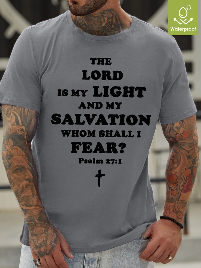 The Lord Is My Light Waterproof Oilproof And Stainproof Fabric Men's T-Shirt