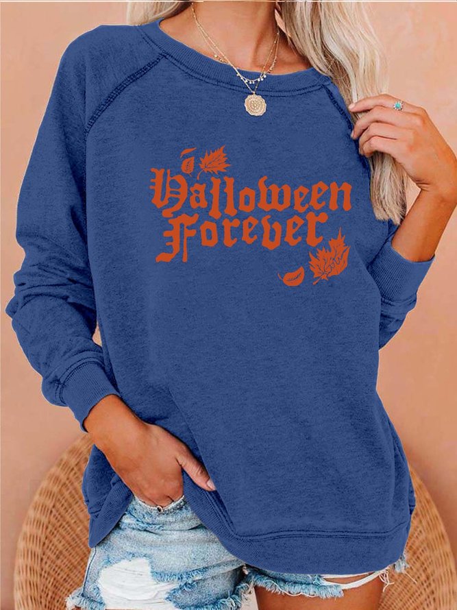 Women Halloween Happy Crazy Letters Casual Sweatshirts