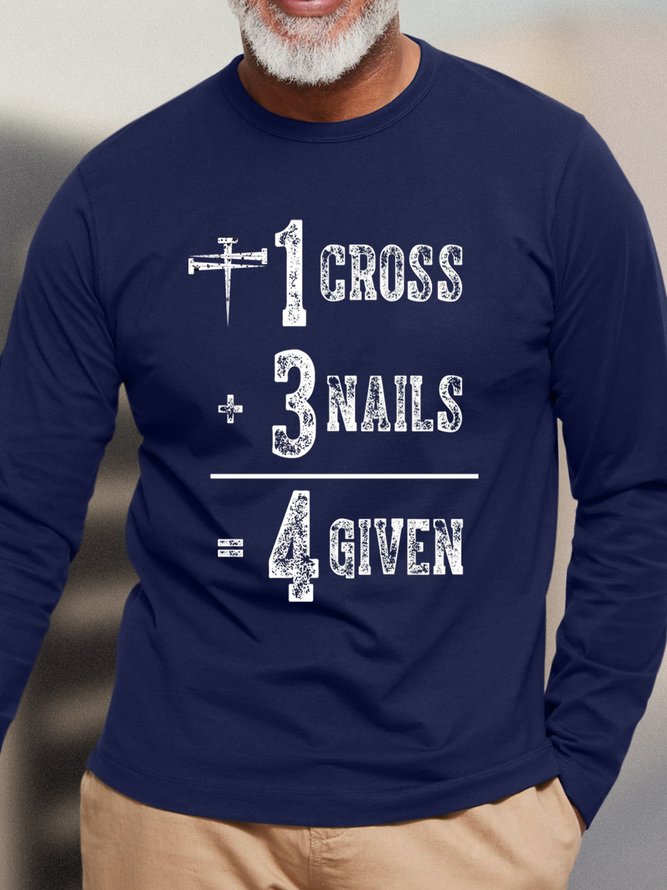 One Cross Three Nails Equal To Forgiven Men's T-Shirt