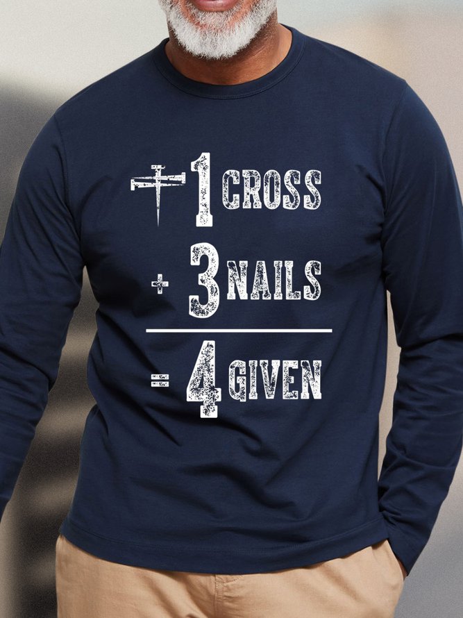 One Cross Three Nails Equal To Forgiven Men's T-Shirt