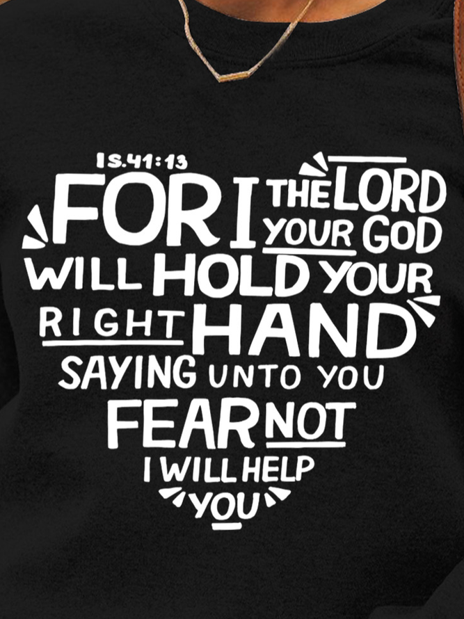 For I The Lord Your God Will Hold Your Right Hand Women's Sweatshirts