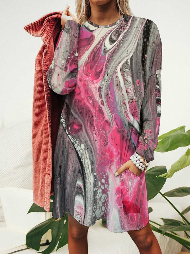 Lilicloth X Paula Fluid Paint Abstract Art Women's Dresses