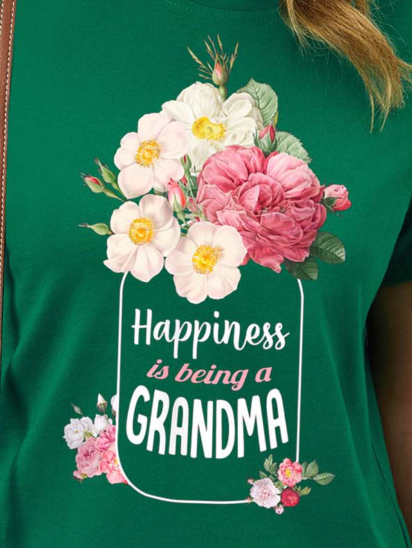 Women Being Grandma Family Plant Loose Casual T-Shirt