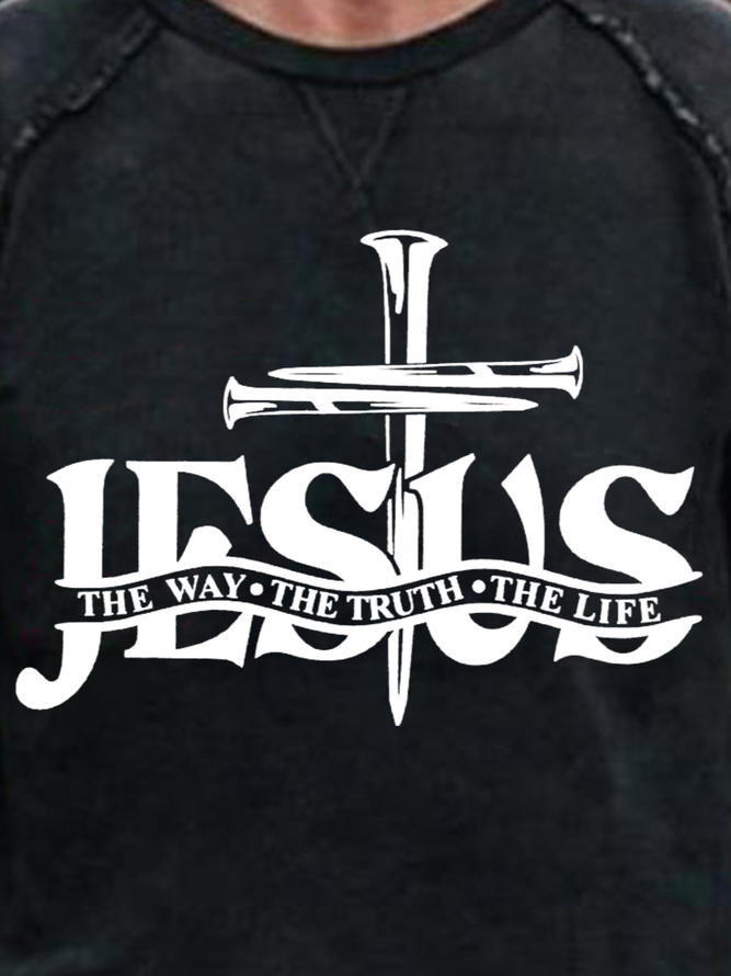 Jesus The Way The Truth The Life Men's Sweatshirt