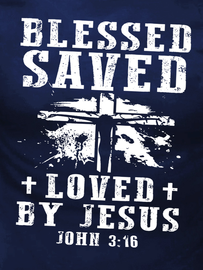 Blessed Saved Loved By Jesus Men's T-Shirt