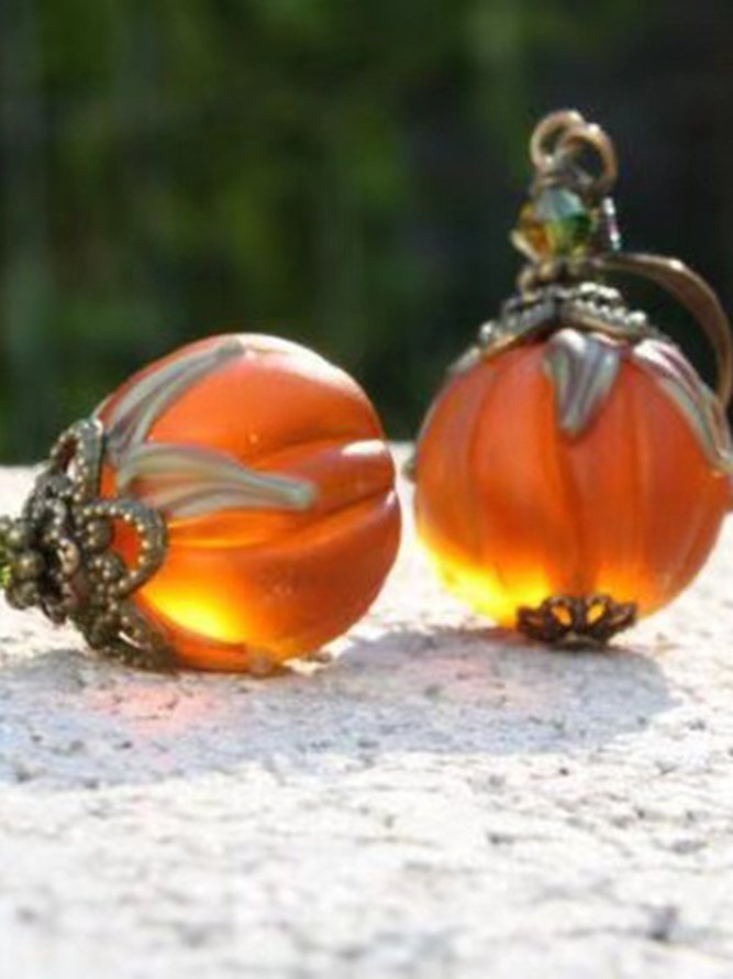 Casual Halloween Retro Pumpkin Earrings Funny Earring