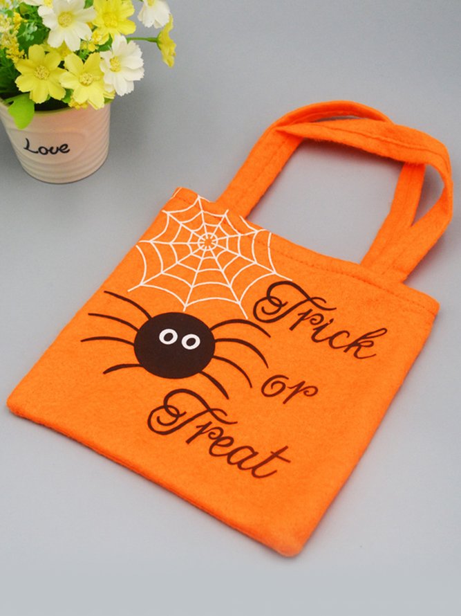 Halloween Pumpkin Spider Tote Shopping Bag Non Woven Gift Bag