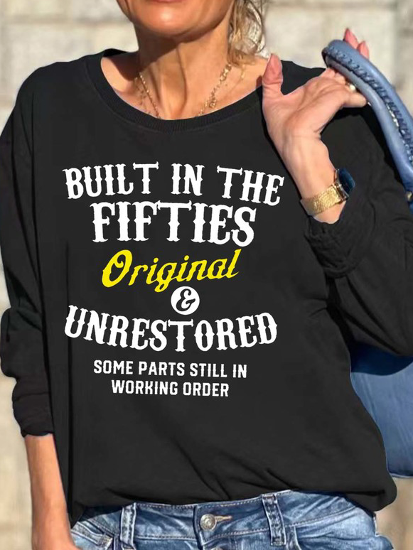 Women's Printed Sweatshirt With Fifties