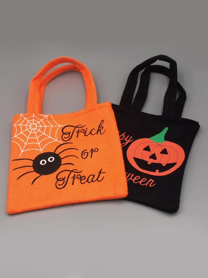Halloween Pumpkin Spider Tote Shopping Bag Non Woven Gift Bag