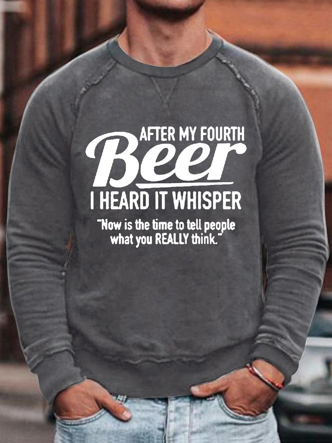 Mens Funny Beer Casual Sweatshirt