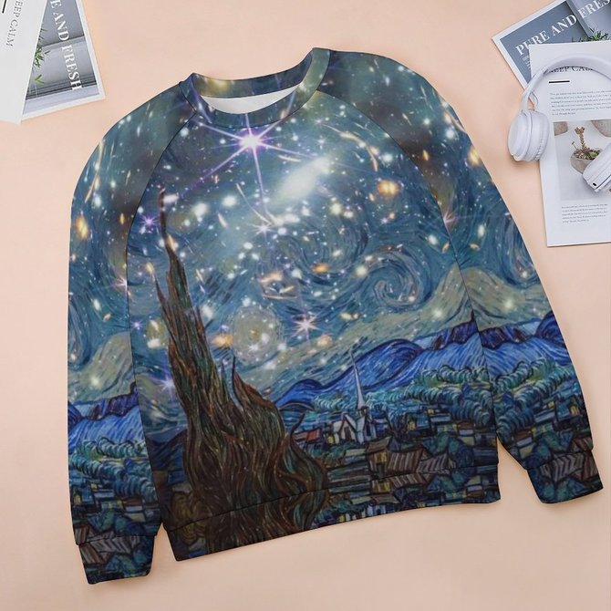 Womens Fancy Art Abstract Print Casual Sweatshirts