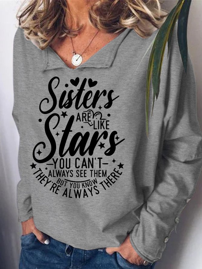 Womens Funny Sister Casual Sweatshirts