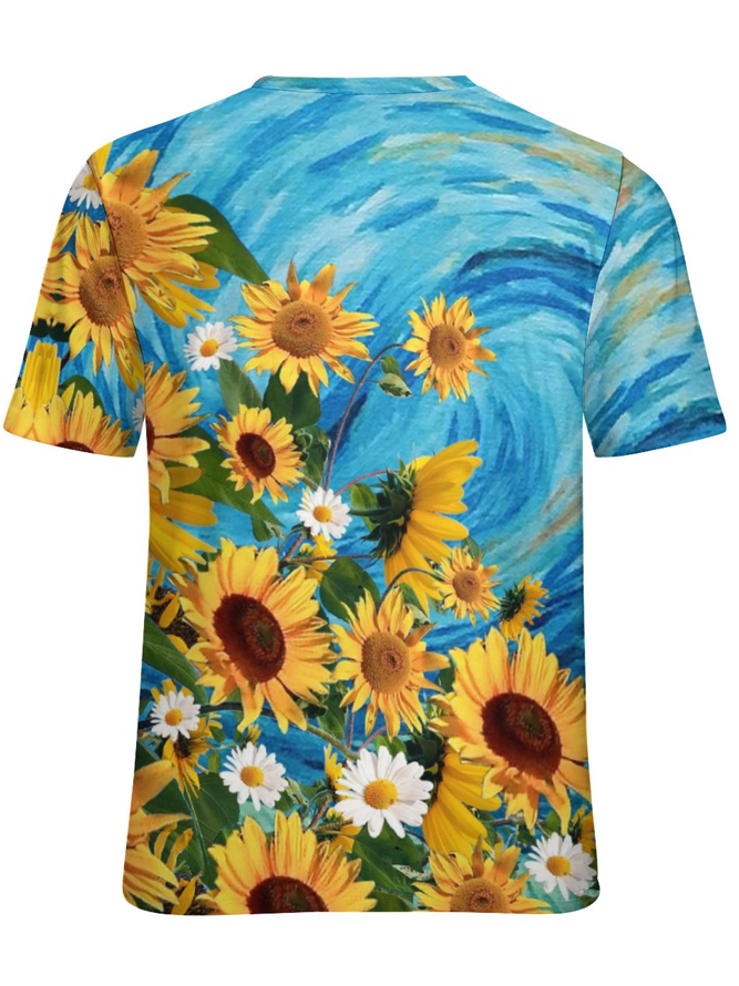 Womens Floral Casual T-Shirt