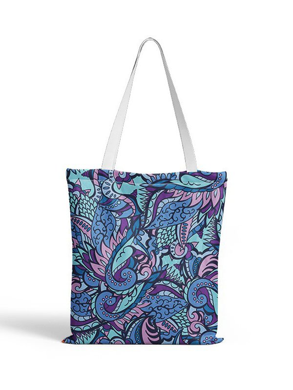 Ethnic Abstract Full Print Graphic Shopping Totes