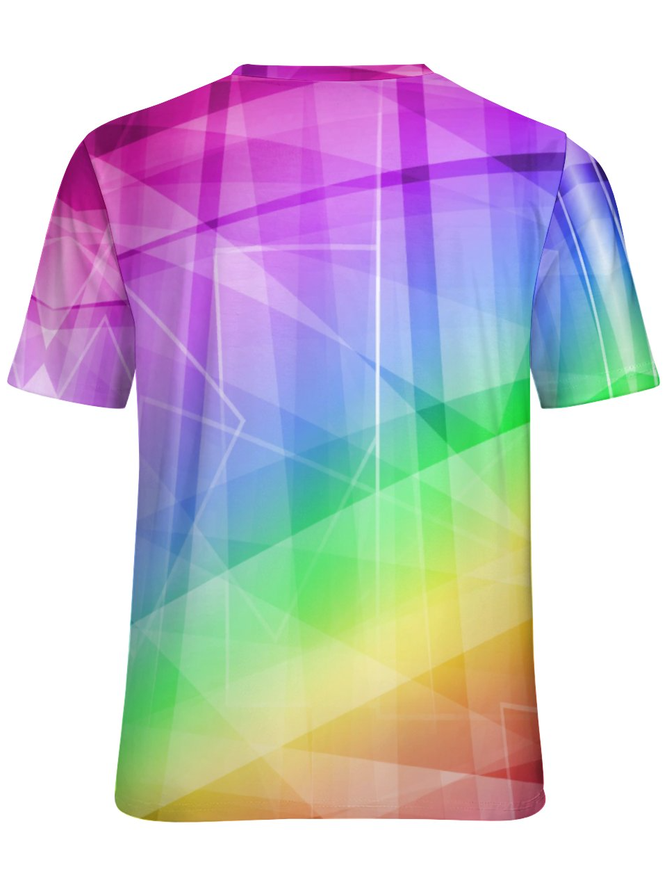 Lilicloth X Paula Rainbow Geometric Women's T-Shirt