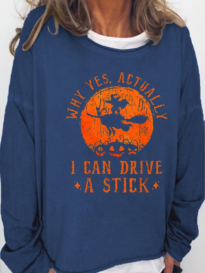 Womens I Can Drive A Stick Casual Sweatshirts
