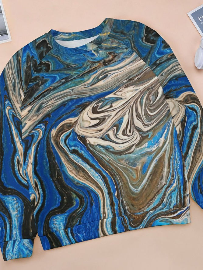 Lilicloth X Paula Blue Paint Pour Women's Sweatshirts