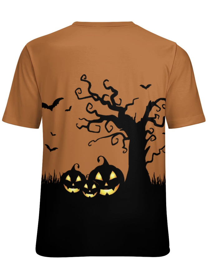 Womens Halloween Crew Neck T-Shirt