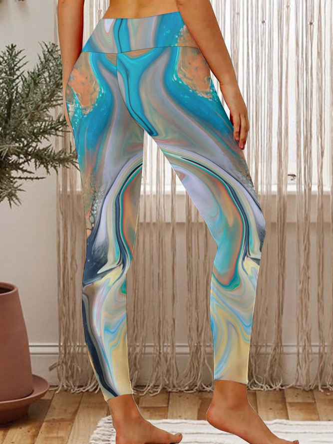 Lilicloth X Paula Blue Paint Pour Swirl Women's Leggings