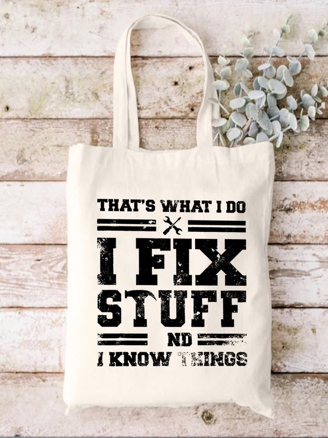 I Fix Stuff Funny Words Shopping Totes
