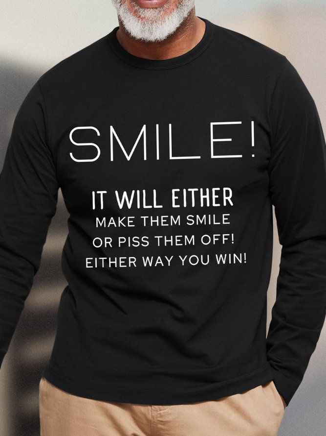 Lilicloth X Kat8lyst Smile Men's Long Sleeve T-Shirt