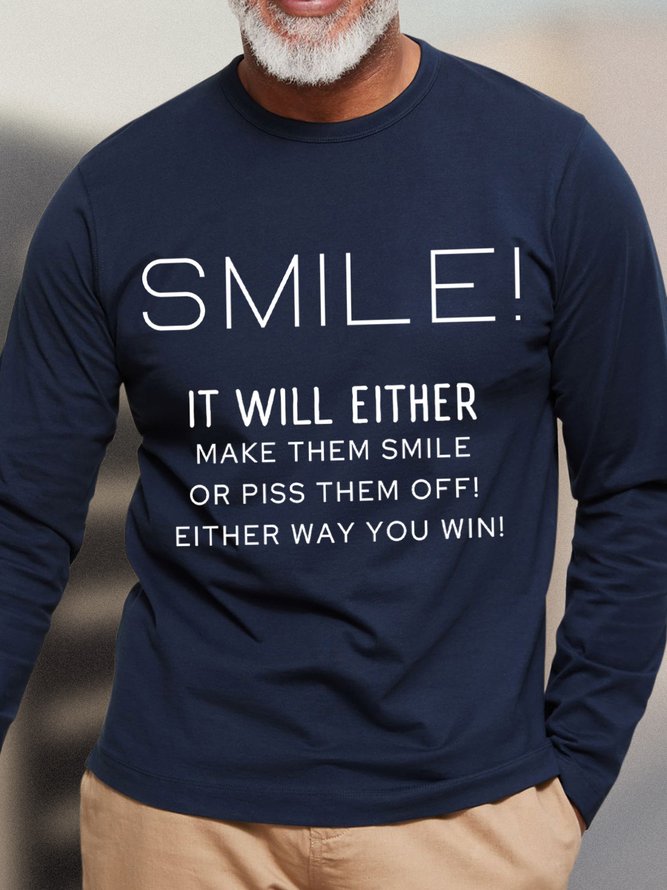 Lilicloth X Kat8lyst Smile Men's Long Sleeve T-Shirt