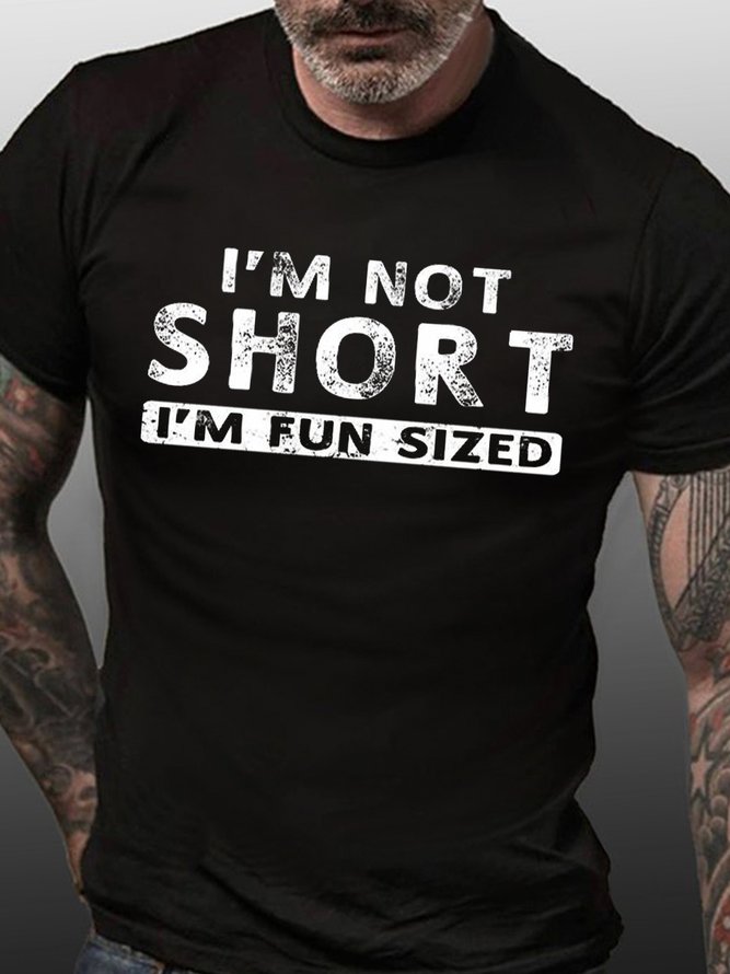 Womens Im Not Short Im Fun Sized Funny Casual Crew Neck T-Shirt