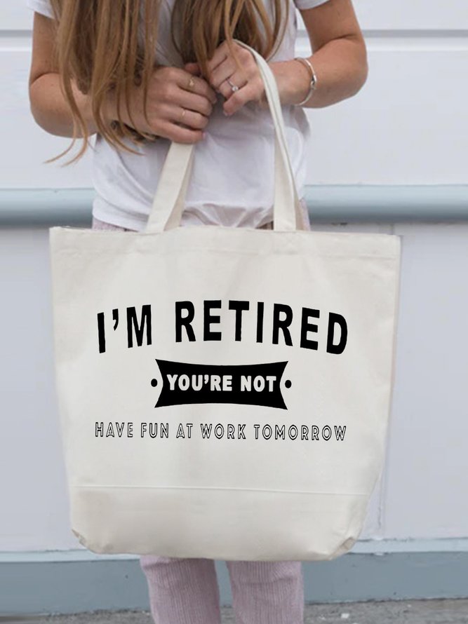 Retired Printed Letter Shopping Totes