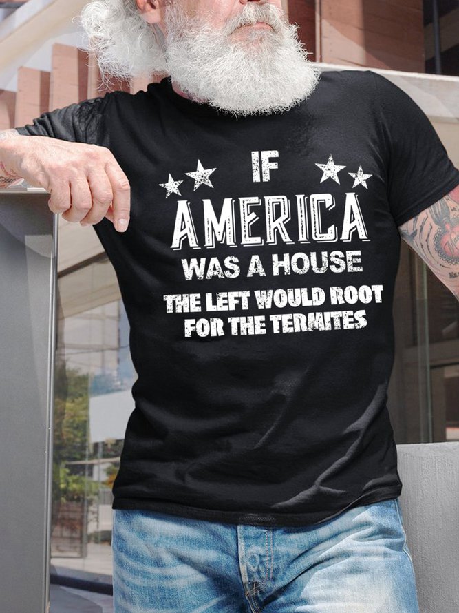 Lilicloth X Yuna If America Was A House The Left Would Root For The Termites Men's T-Shirt