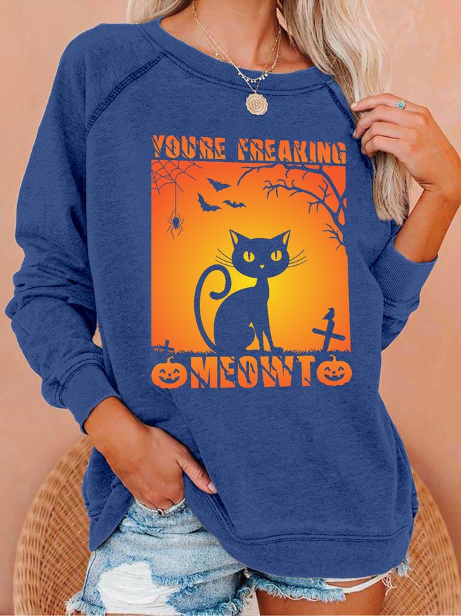 Lilicloth X Jessanjony Youre Freaking Meowt Women's Halloween Sweatshirts