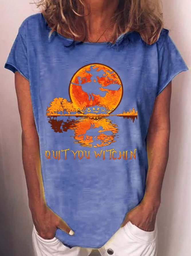 Womens Quit You Witchin png Halloween witches Letters T-Shirt