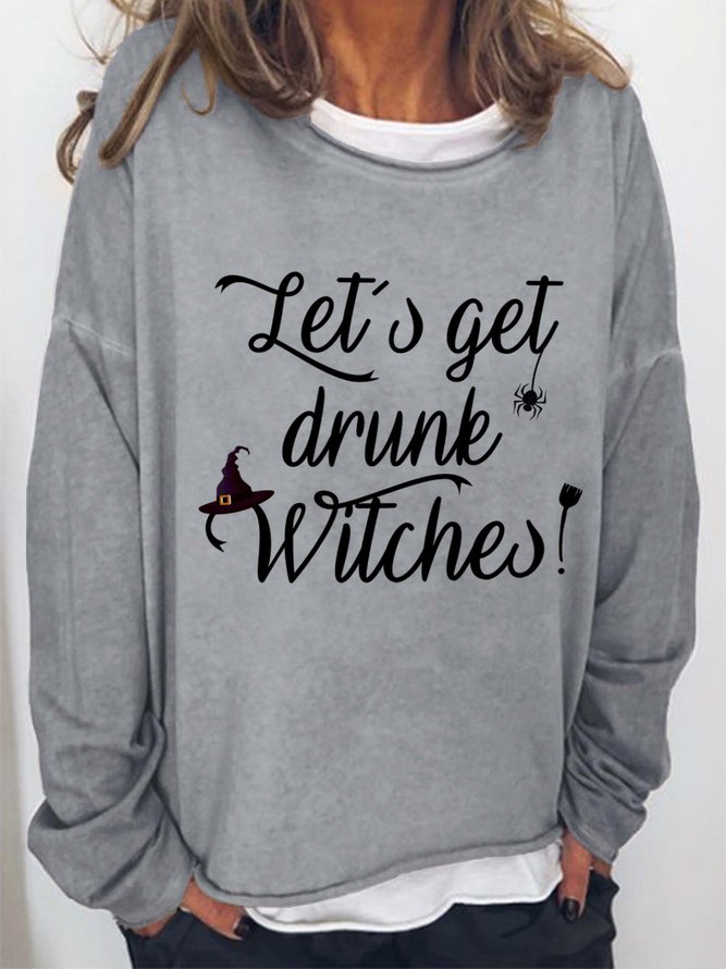 Lilicloth X Hynek Rajtr Let's Get Drunk Witches Women's Halloween Sweatshirts