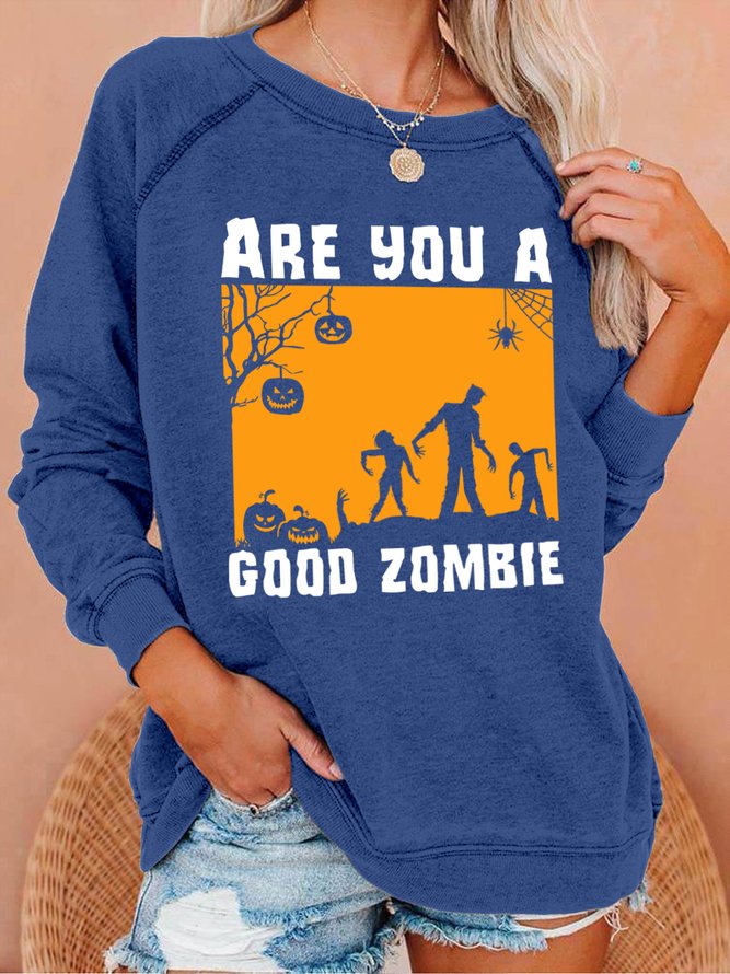 Lilicloth X Jessanjony Are You A Good Zombie Women's Halloween Sweatshirts