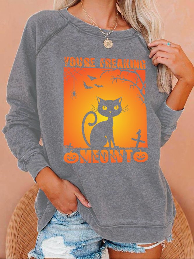 Lilicloth X Jessanjony Youre Freaking Meowt Women's Halloween Sweatshirts