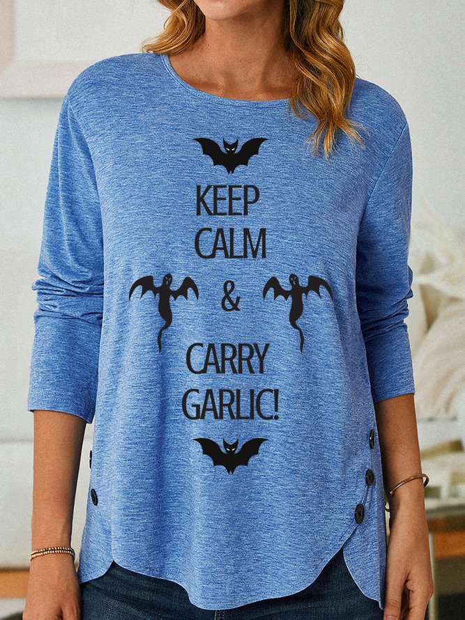 Lilicloth X Kat8lyst Keep Calm And Garry Garlic Women's Long Sleeve T-Shirt