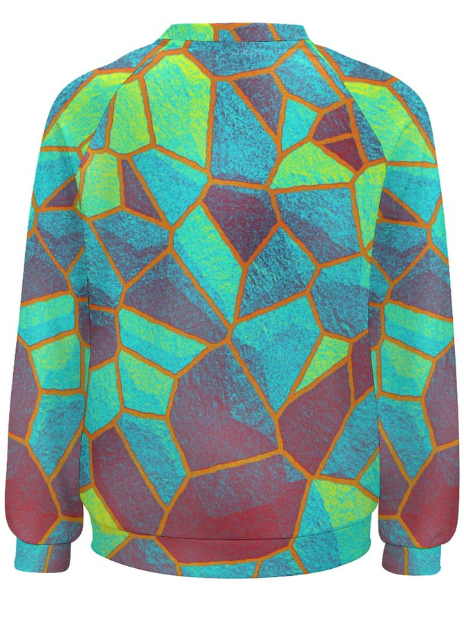 Lilicloth X Paula Geometric Colored Glass Women's Sweatshirts