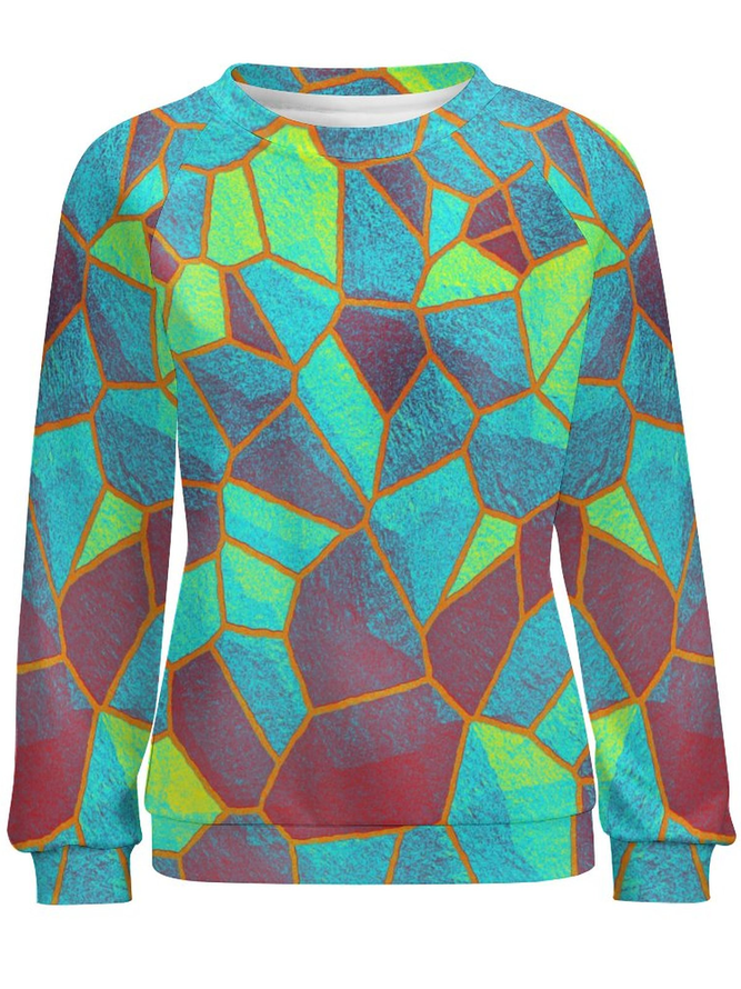 Lilicloth X Paula Geometric Colored Glass Women's Sweatshirts