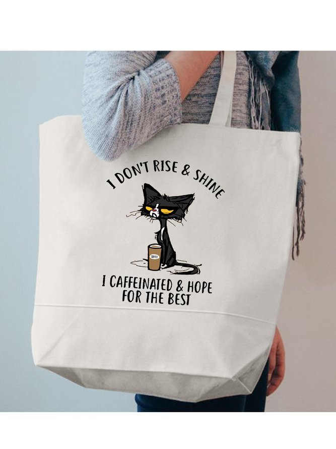 Funny Cat Graphic Shopping Totes
