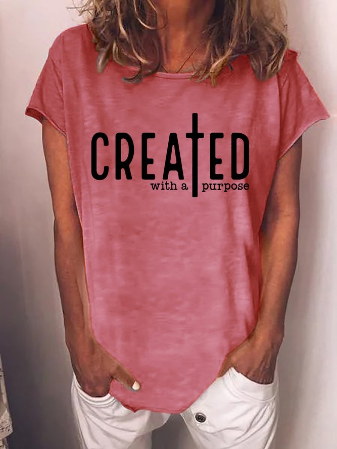 Created With A Purpose Cross Women's T-Shirt